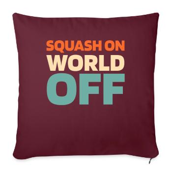 Squash Squash sur World Off - Housse de coussin décorative 45 x 45 cm - bordeaux - Devant