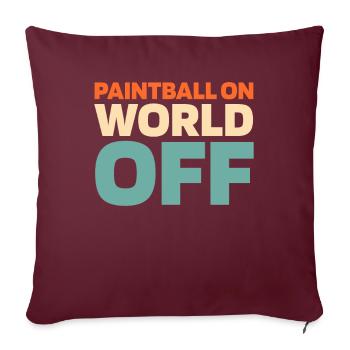 Paintball Paintball On World Off - Sofakissenbezug 45 x 45 cm - Burgunderrot - Vorne