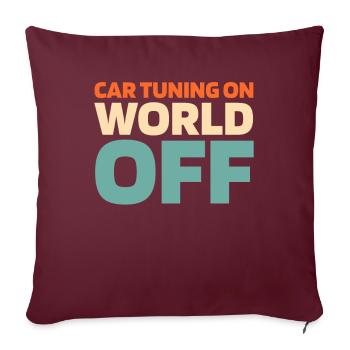 Schrauber Tuning Tuner Tuning Car Tuning sur World Off - Housse de coussin décorative 45 x 45 cm - bordeaux - Devant