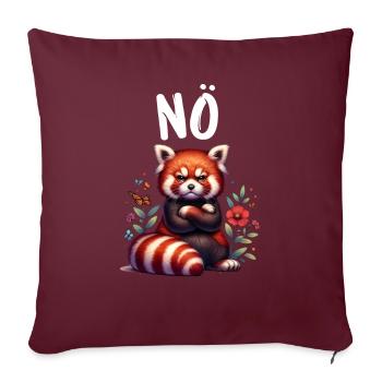 Panda roux Drôle de dicton Nope Renard de Feu - Housse de coussin décorative 45 x 45 cm - bordeaux - Devant