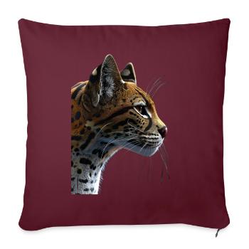 Ocelot - Housse de coussin décorative 45 x 45 cm - bordeaux - Devant