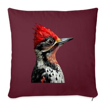 Pic - Housse de coussin décorative 45 x 45 cm - bordeaux - Devant
