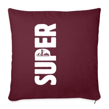 SUPER, Stand up paddling, SUP - Sofakissenbezug 45 x 45 cm - Burgunderrot - Vorne
