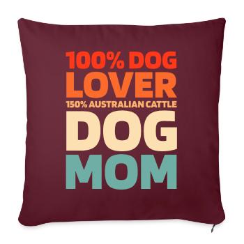 Bouvier australien - Housse de coussin décorative 45 x 45 cm - bordeaux - Devant