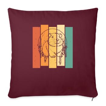 Hamster Goldhamster Moon Howling - Sofakissenbezug 45 x 45 cm - Burgunderrot - Vorne