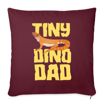 Dragon barbu Papa barbu - Housse de coussin décorative 45 x 45 cm - bordeaux - Devant