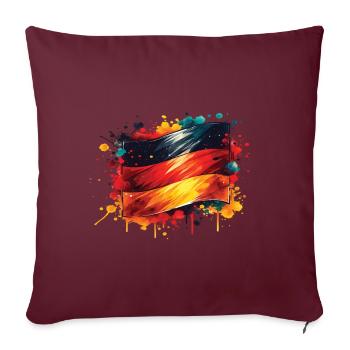 Fahne Deutschland Flagge für Sport Fan - Sofakissenbezug 45 x 45 cm - Burgunderrot - Vorne