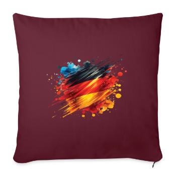 Fahne Deutschland Flagge für Sport Fan - Sofakissenbezug 45 x 45 cm - Burgunderrot - Vorne