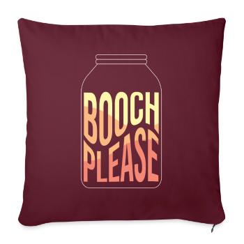 Booch Please Kombucha Tee Fermentierung - Sofakissenbezug 45 x 45 cm - Burgunderrot - Vorne