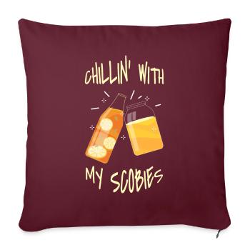 Chillin´ With My Scobies Kombucha Tee - Sofakissenbezug 45 x 45 cm - Burgunderrot - Vorne