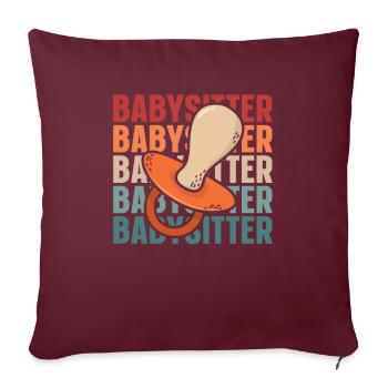 Baby-sitter - Housse de coussin décorative 45 x 45 cm - bordeaux - Devant