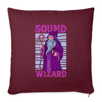 Sound Wizard - Tontechniker - Sofakissenbezug 45 x 45 cm - Burgunderrot - Vorne