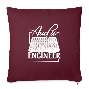 Ingénieur du son - Ingénieur du son - Housse de coussin décorative 45 x 45 cm - bordeaux - Devant