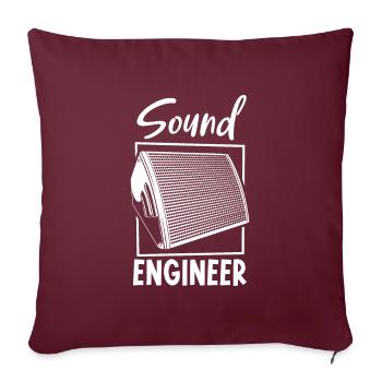 Tontechniker - Sound Engineer - Sofakissenbezug 45 x 45 cm - Burgunderrot - Vorne