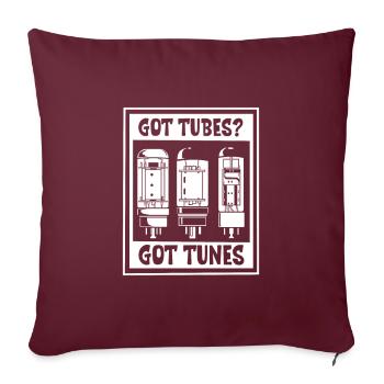 Hast du Röhren - Vakuumröhren - Sofakissenbezug 45 x 45 cm - Burgunderrot - Vorne