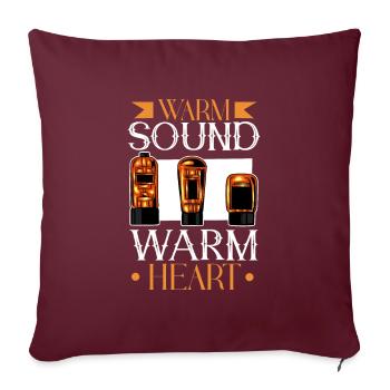 Warmer Sound - Vakuumröhren - Sofakissenbezug 45 x 45 cm - Burgunderrot - Vorne