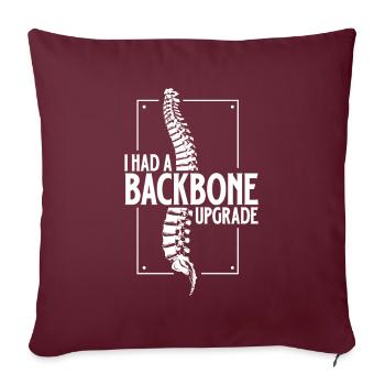 Mise à niveau de la colonne vertébrale reçue - Chirurgie du dos - Housse de coussin décorative 45 x 45 cm - bordeaux - Devant