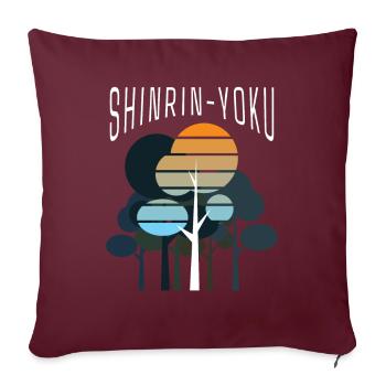 Bain de forêt Shinrin Yoku Nature - Housse de coussin décorative 45 x 45 cm - bordeaux - Devant