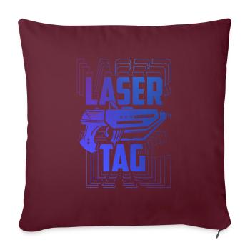 Cadeau Laser Tag Laser Tag Crew Événement Laser - Housse de coussin décorative 45 x 45 cm - bordeaux - Devant