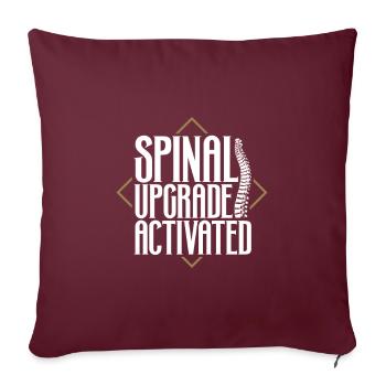 Mise à niveau de la colonne vertébrale activée - Chirurgie du dos - Housse de coussin décorative 45 x 45 cm - bordeaux - Devant