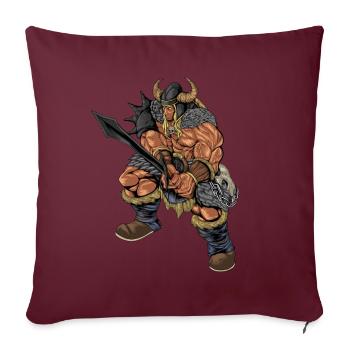 Dieu de la mythologie celtique - Arawn - Housse de coussin décorative 45 x 45 cm - bordeaux - Devant