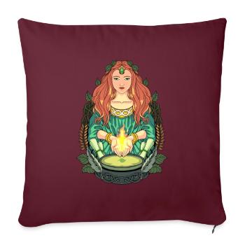 Gott der keltischen Mythologie - Brigid - Sofakissenbezug 45 x 45 cm - Burgunderrot - Vorne