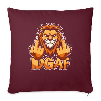 Leo Idgaf - Housse de coussin décorative 45 x 45 cm - bordeaux - Devant
