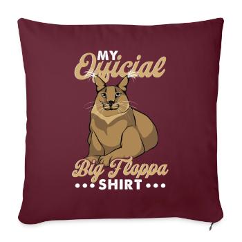 Mein offizielles Big Floppa Shirt - Sofakissenbezug 45 x 45 cm - Burgunderrot - Vorne