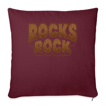 Chasse aux roches Chasseur de minéraux - Housse de coussin décorative 45 x 45 cm - bordeaux - Devant