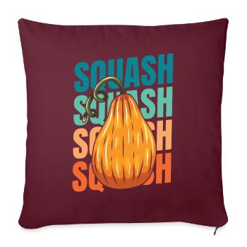 Courge - Housse de coussin décorative 45 x 45 cm - bordeaux - Devant