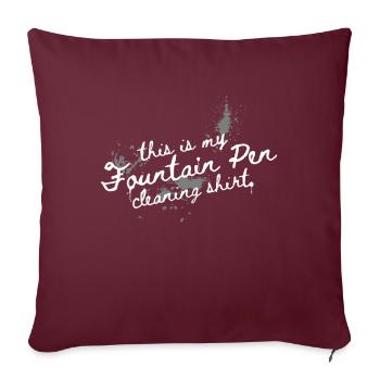 Nettoyage de stylo plume Füllfederhalter - Housse de coussin décorative 45 x 45 cm - bordeaux - Devant