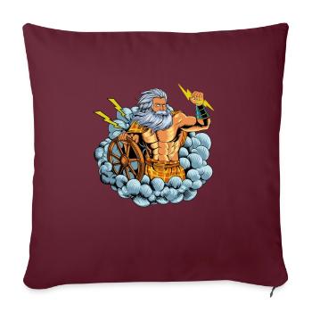 Dieu de la mythologie celtique - Taranis - Housse de coussin décorative 45 x 45 cm - bordeaux - Devant