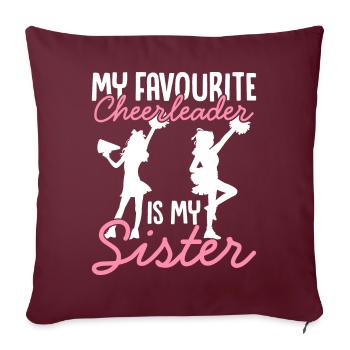 La pom-pom girl préférée de Cheerleading Cheer Squad est - Housse de coussin décorative 45 x 45 cm - bordeaux - Devant