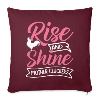 Drôle de poulailler Race Race Rise Sparkle - Housse de coussin décorative 45 x 45 cm - bordeaux - Devant