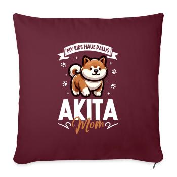 Akita Mama - Sofakissenbezug 45 x 45 cm - Burgunderrot - Vorne