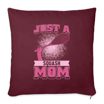 Squash Mutter Juste une maman de squash - Housse de coussin décorative 45 x 45 cm - bordeaux - Devant