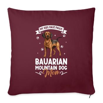 Chien de chasse à l’odeur de montagne bavaroise Mama - Housse de coussin décorative 45 x 45 cm - bordeaux - Devant