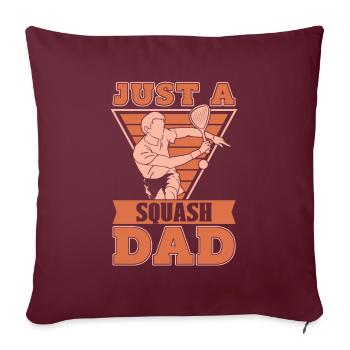 Squash juste un papa de squash - Housse de coussin décorative 45 x 45 cm - bordeaux - Devant