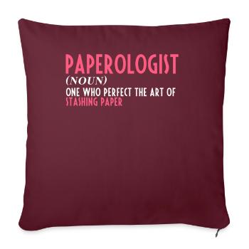 Scrapbooking Scrapbooker Paperologist Art of Pa - Housse de coussin décorative 45 x 45 cm - bordeaux - Devant