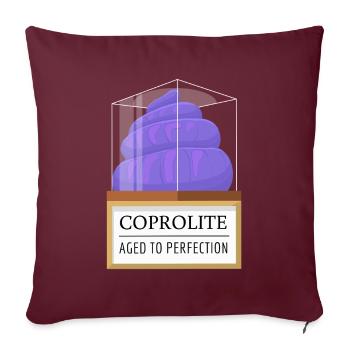 Coprolite Perfection Koprolith Fossilien - Sofakissenbezug 45 x 45 cm - Burgunderrot - Vorne