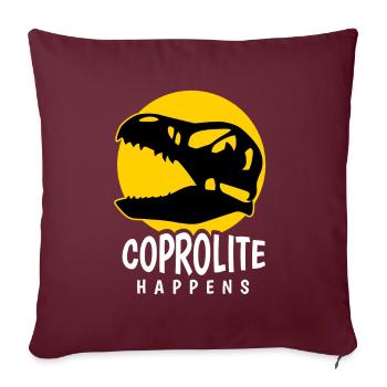 Coprolite Happens Koprolith Fossilien - Sofakissenbezug 45 x 45 cm - Burgunderrot - Vorne