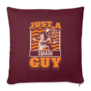 Le squash n’est qu’un gars de squash - Housse de coussin décorative 45 x 45 cm - bordeaux - Devant