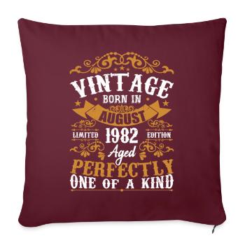 Anniversaire Août 1982 - Génial Depuis Août 1982 - Housse de coussin décorative 45 x 45 cm - bordeaux - Devant