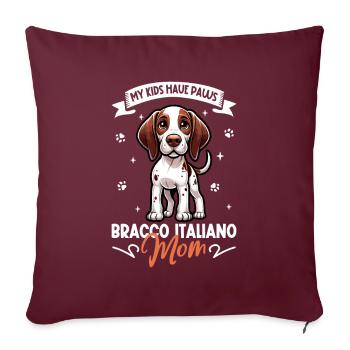 Bracco Italiano Mama - Housse de coussin décorative 45 x 45 cm - bordeaux - Devant
