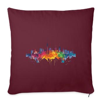 Norden - Sofakissenbezug 45 x 45 cm - Burgunderrot - Vorne