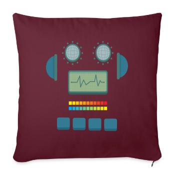 Costume de robot Technologie de la robotique - Housse de coussin décorative 45 x 45 cm - bordeaux - Devant