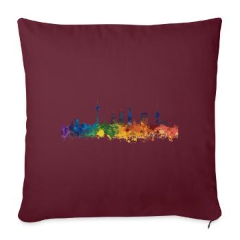 Oberhausen - Housse de coussin décorative 45 x 45 cm - bordeaux - Devant