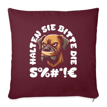 Grand Danois, s’il vous plaît, taisez-vous - Housse de coussin décorative 45 x 45 cm - bordeaux - Devant