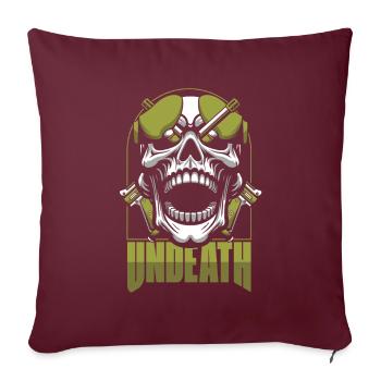 Paintball Schädel Undeath - Sofakissenbezug 45 x 45 cm - Burgunderrot - Vorne