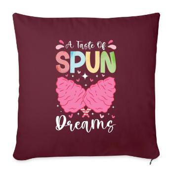 Bonbons fête foraine barbe à papa - Housse de coussin décorative 45 x 45 cm - bordeaux - Devant
